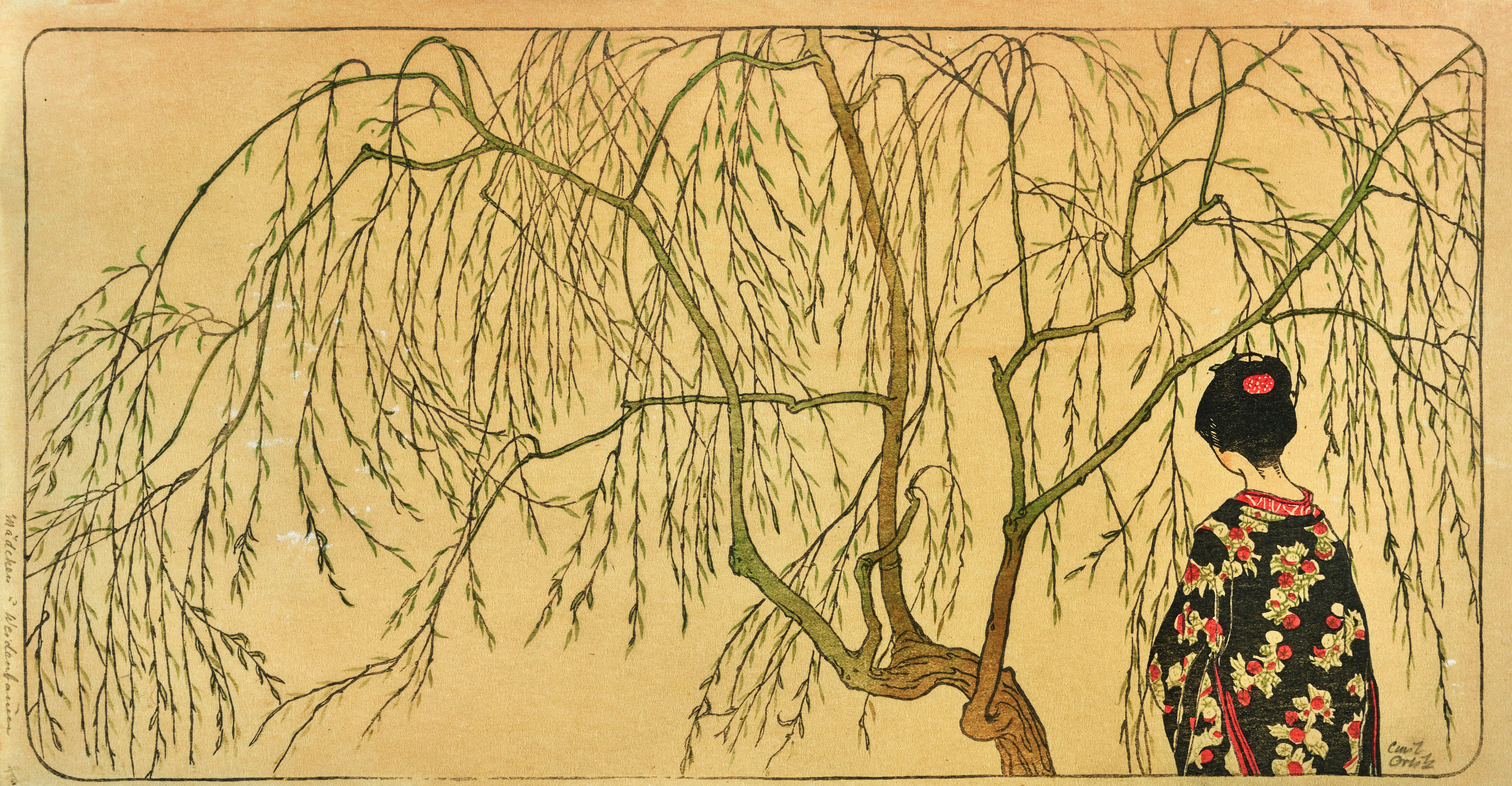 Emil Orlik
Japanese Girl under the Willow Tree, 1901