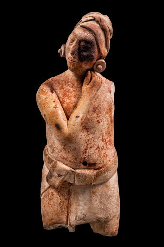 Young man with simple headdress. Late Classical, 600–900 A.D.