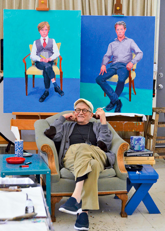 David Hockney in his Studio, Los Angeles, March 1st 2016