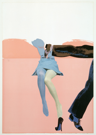 Allen Jones, Life Class B (Touching Shoe, Pink); 1968. Courtesy the British Council Collection P1201.