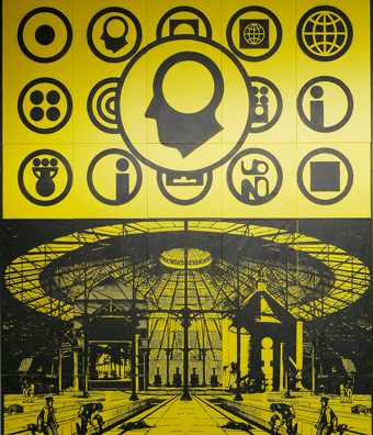 Matt Mullican, Untitled (Two into One becomes Three), 2011