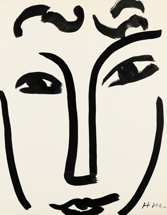 Henri Matisse, Visage, 1952. Photo: Sotheby’s / Art digital studio.