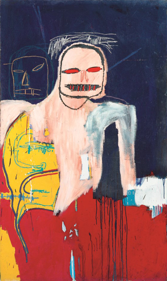 Jean-Michel Basquiat
Head and Scapula
Signed, titled and dated 1983 on the reverse
