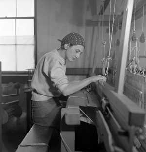 Anni Albers in her Weaving Studio at Black Mountain College (1937)