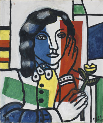 Fernand Léger (1881-1955) 
Young Girl Holding a Flower (Jeune fille tenant une fleur) 1954 
