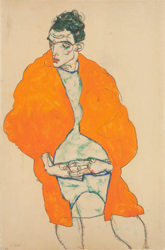 Egon Schiele, Standing male figure (self-portrait) 1914.