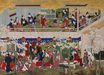 Kitagawa Utamaro, Cherry Blossoms at Yoshiwara, c. 1793